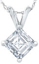 Asscher Solitaire Pendant