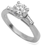 Baguette Side Diamonds Ring