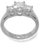 Round Side Diamonds Ring